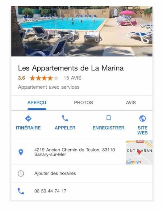 Les Appartements De La Marina Sanary-sur-Mer Exterior photo